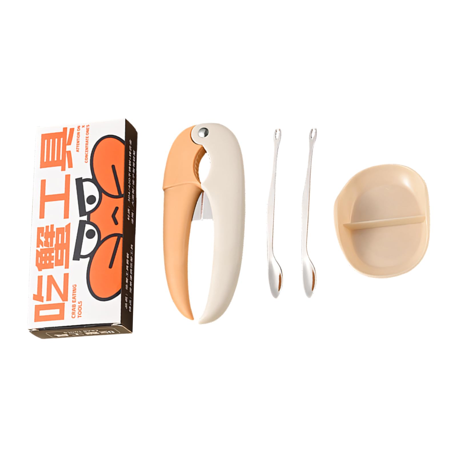 HDOYTXXM Stainless Steels Crabs Cracker and Meat Pick Set with Comfortable Nonslip Handle for Seafood Enthusiasts Professional Shrimp Equipment