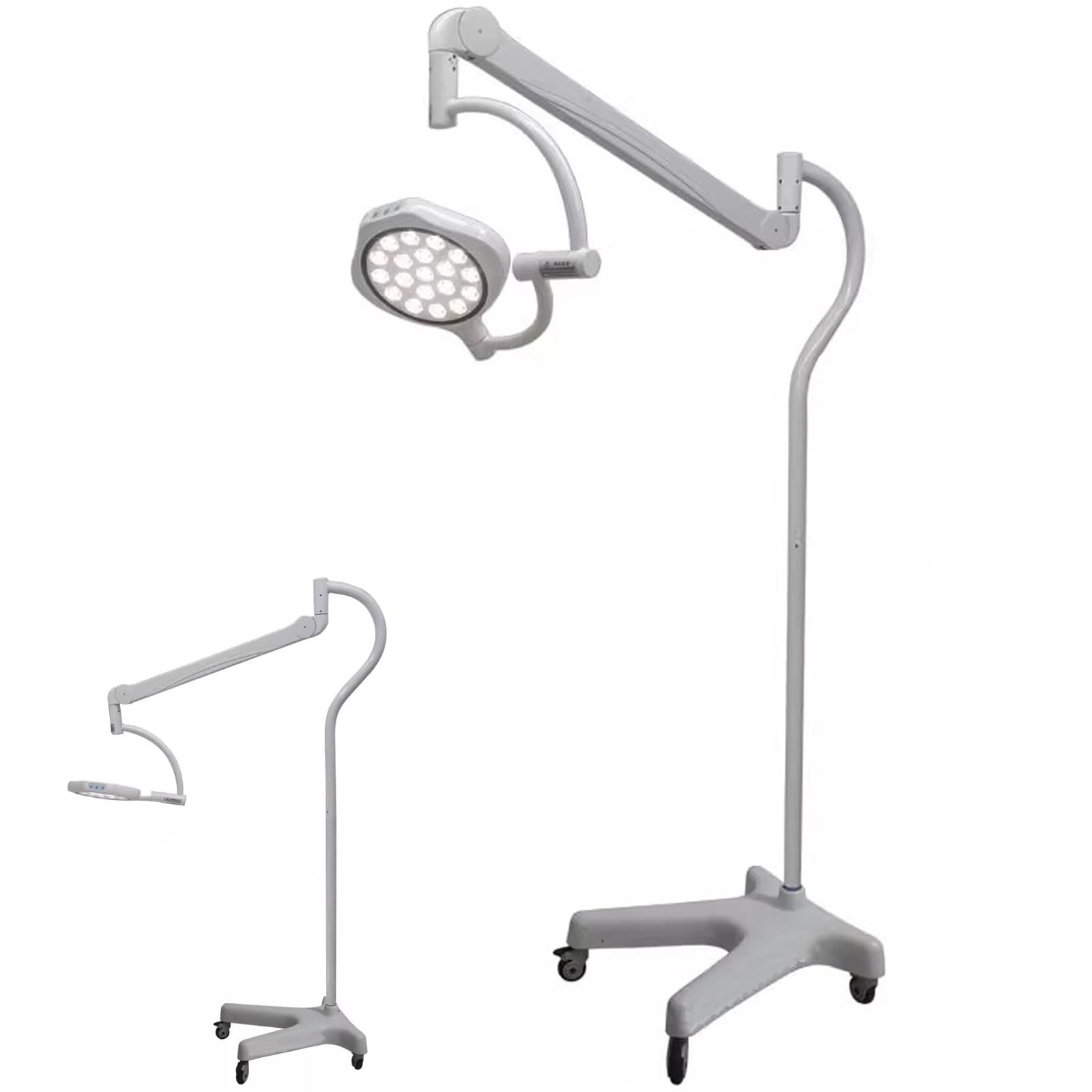 WXXZCE Lámpara de Examen Médico LED, Lámpara Sin Sombra de la Luz Dental Médica, Lámpara de Exploración Quirúrgica, Brillo Ajustable 70000 Lux, Fuente de Luz Fría Pura 4000-6000k