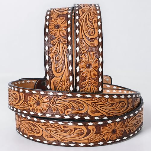 American Darling Beautifully Hand tooled Leather Unisex Belt| Western Belt | Handcrafted2