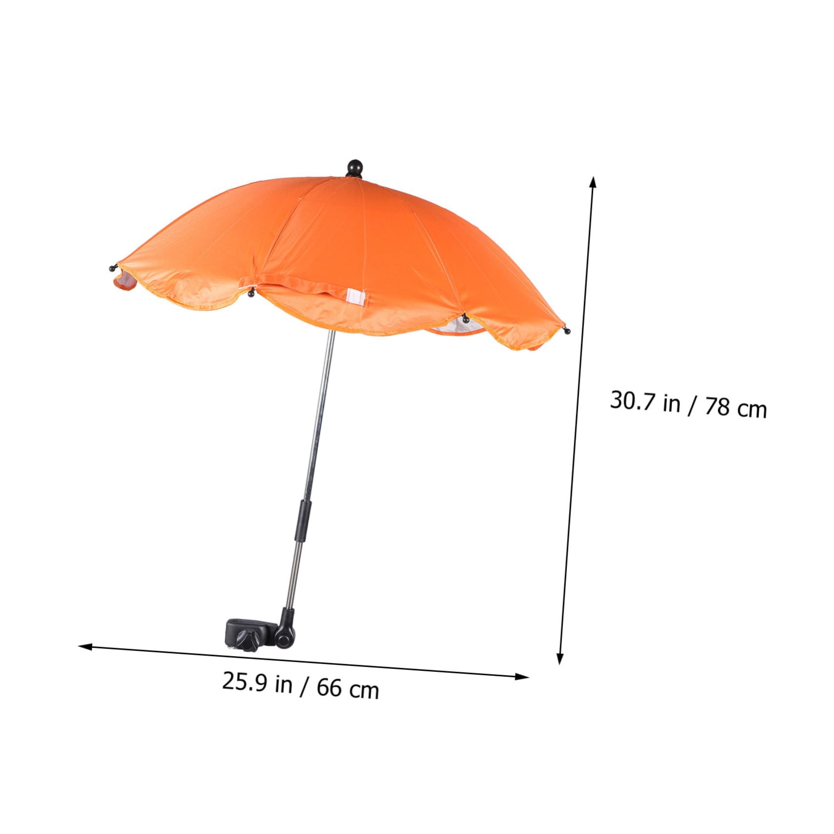BESPORTBLE Stroller Clip Umbrella with Protection Versatile Push Chair Sun Shade for Rainy and Water Resistant High Grade Coating Coating