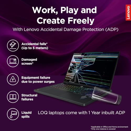 Image of Lenovo LOQ Intel Core i7-14650HX | NVIDIA RTX 4050 6GB (16GB RAM /512GB SSD /144Hz Refresh Rate /15.6 inch (39.6cm) /Windows 11 /Office Home 2024 /Grey /2.4Kg), 83DV01LRIN AI Gaming Laptop