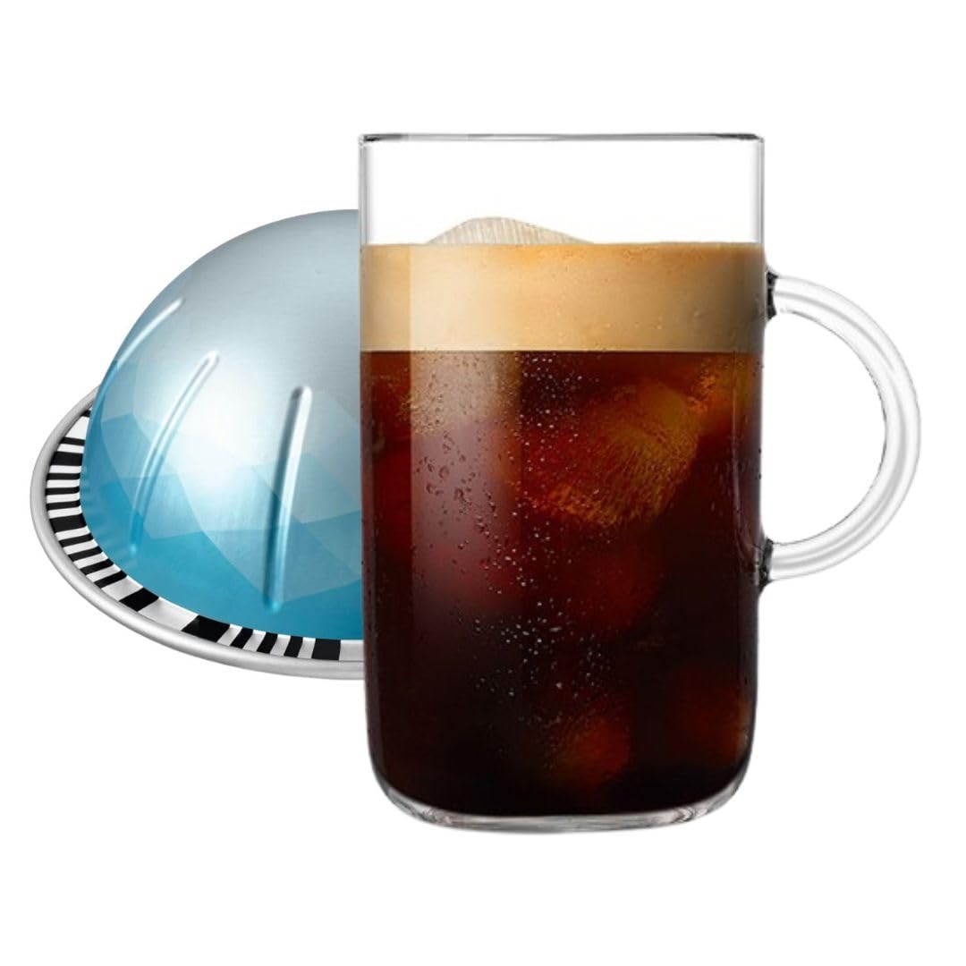 seoulika VertuoLine Ice Leggero Barista Creation Double Espresso Coffee Pods 2.7 fl oz (10 Capsules)