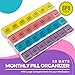 Monthly Pill Organizer - 28 Day Monthly Pill Planner to Separate Pills & Vitamins Week to Week, Travel Medication Reminder Daily Monday to Sunday Compartments
