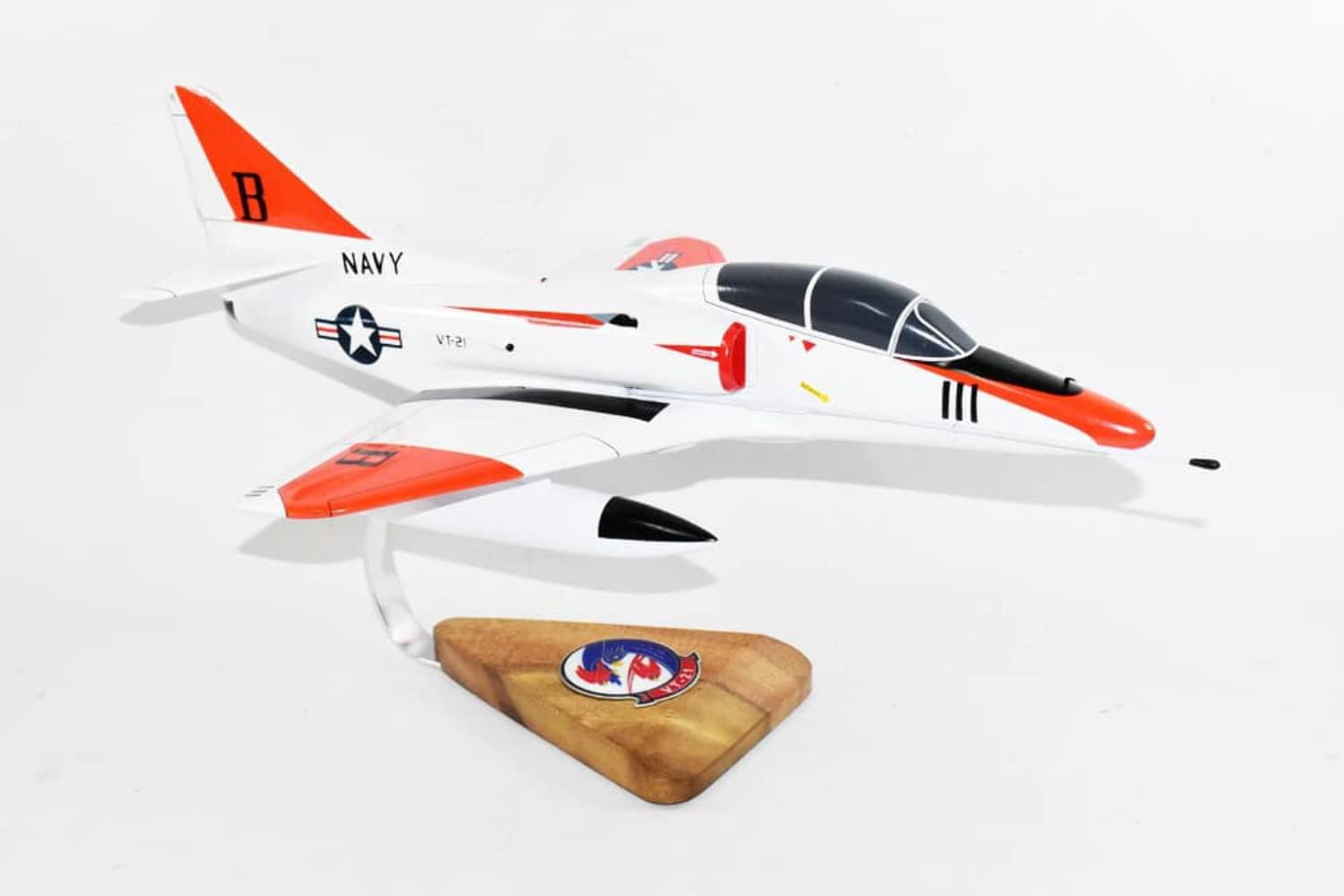 VT-21 Redhawks TA-4J Model, 1/27th Scale, Mahogany,