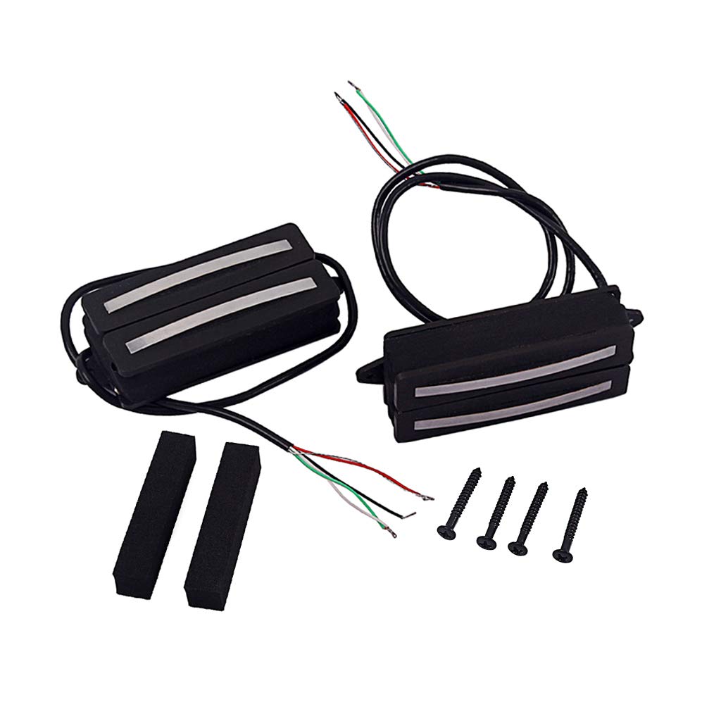 Alnicov Set di pickup humbucker per chitarra a 7 corde, binari in alnico, manico a bobina e ponte, parti di ricambio per doppio pickup per chitarra elettrica