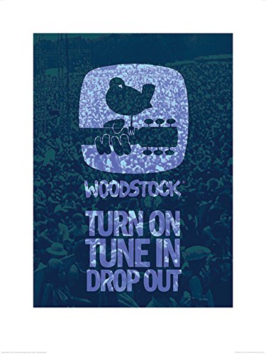 Affiche Woodstock Drop Out 60x80cm pour déco rétro de salon