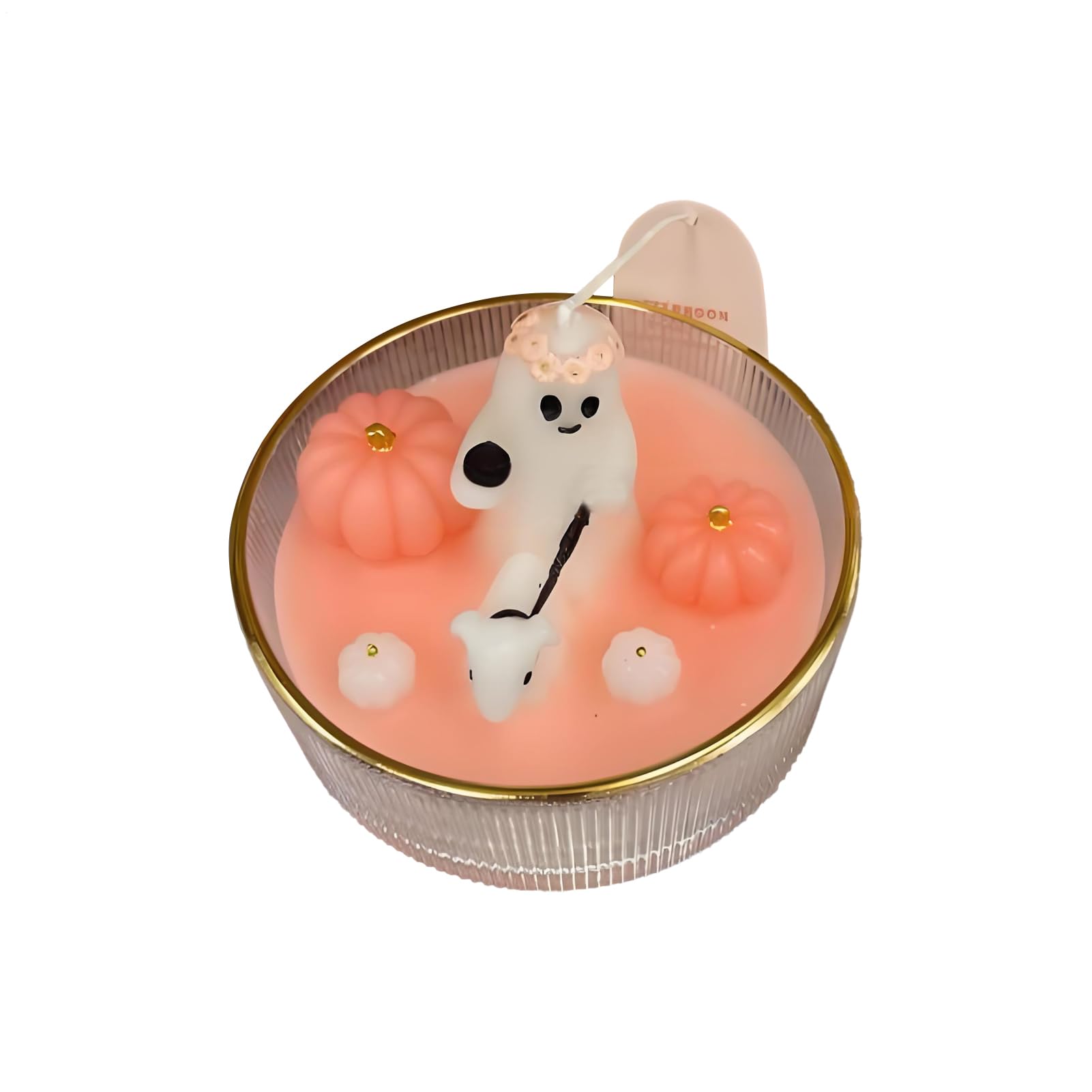 Bougeoir fantôme en céramique blanche au design mignon de style dessin animé