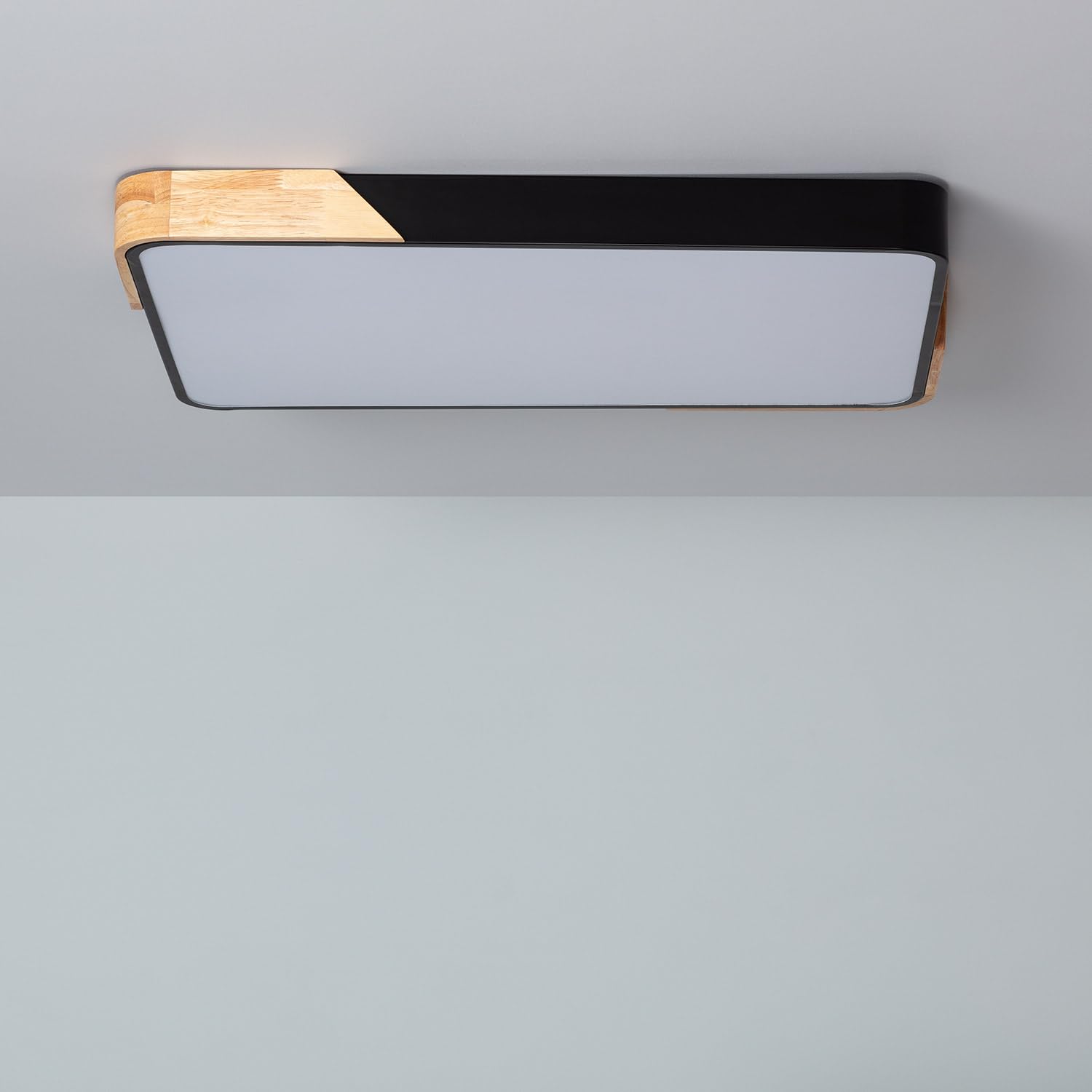 Plafoniera LED Design Nordico 30W LEDKIA | Metallo E Legno Con CCT Regolabile 2700-6500K | Lampada Moderna Per Soggiorno E Cucina