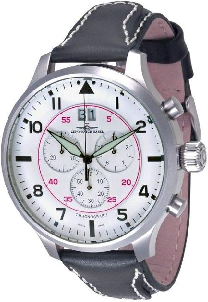 Zeno-Watch Orologio Donna - Super Oversized Chrono Big Date Navigator - 6221N-8040Q-a2 Zeno-Watch Orologio Donna - Super Oversized Chrono Big Date Navigator - 6221N-8040Q-a2