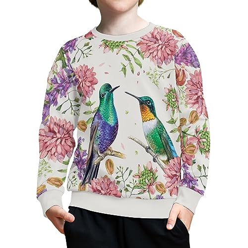 Girls Sweatshirts Trendy Crewneck Fall Outfit Pullover Boys Comfy Active Clothing 6-14 Years Old - Main Image