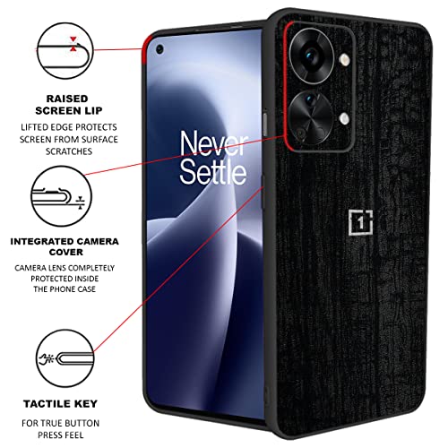 Image of RIGGEAR Sleek Oneplus Nord 2T 5G Back Cover Case For Oneplus Phone (Tpu+Pc | Dragon), Black