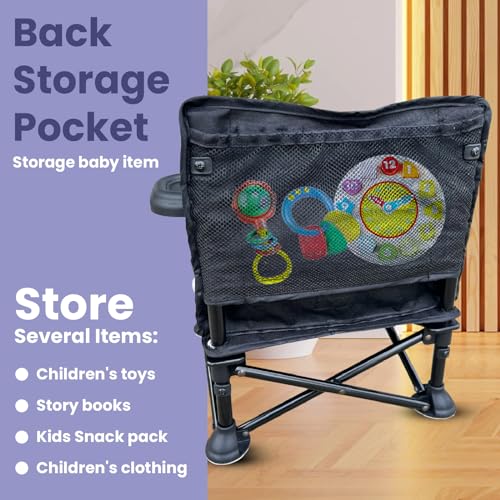 Image of Avee & Co Infant Fold-Out Booster Chair - Toddler Seat for Indoor /Outdoor Use - Fast, Easy and Compact Fold