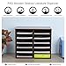 PAG Countertop Mail Sorter Organizer, Wooden Literature Organizer, Student Mailbox for Classroom, Desktop Bill Organizer for Office Home School, 12 Compartments, Brown