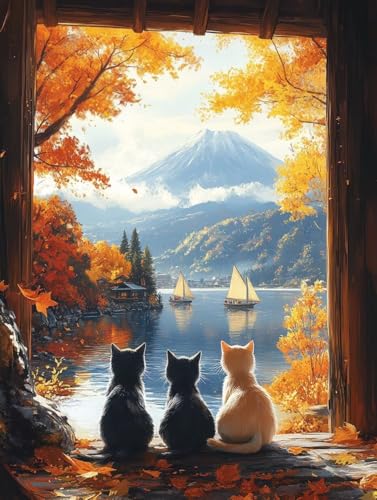 Kit Broderie Mont Fuji 40x50cm : le cadeau Noel Decoration idéal