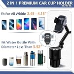SAMPUSS 2-in-1 Supports de téléphone pour votre voiture Car Cup Holder Support de téléphone de voiture 360° rotation 2-in-1 fonction téléphone de voiture montage avec long bras universel smartphone porte-cupule de voiture détendeur