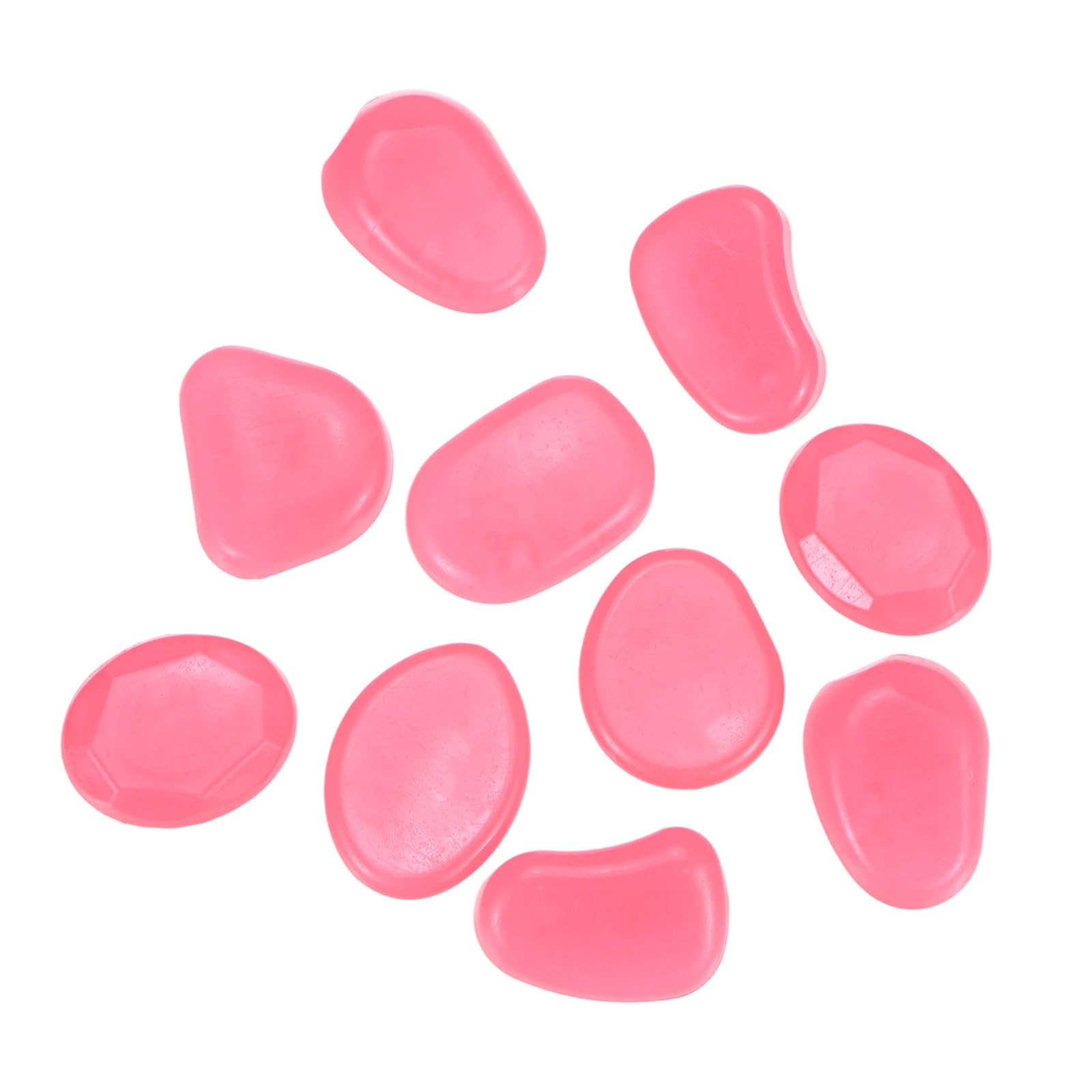 M METERXITY 30-Pack Glow in the Dark Rocks, 1.77" Resin Outdoor Garden Decorations Luminous Pebbles Stones for Garden Plants/Aquarium/Backyard Path, Aquarium Gravel [Pink]