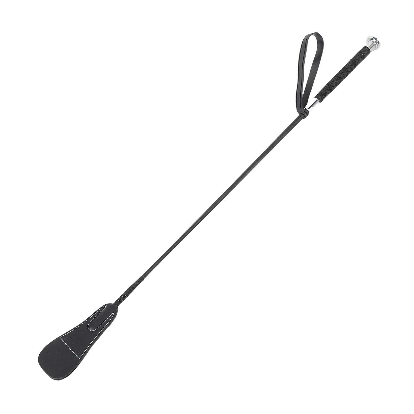 Pongnas Frustino da Dressage Professionale per Equitazione – Frustino Equestre da 68 Cm con Impugnatura Antiscivolo, Fungo Placcato e Cinturino da Polso in Gomma – Asta in Fibra di PC + Punta in Pelle