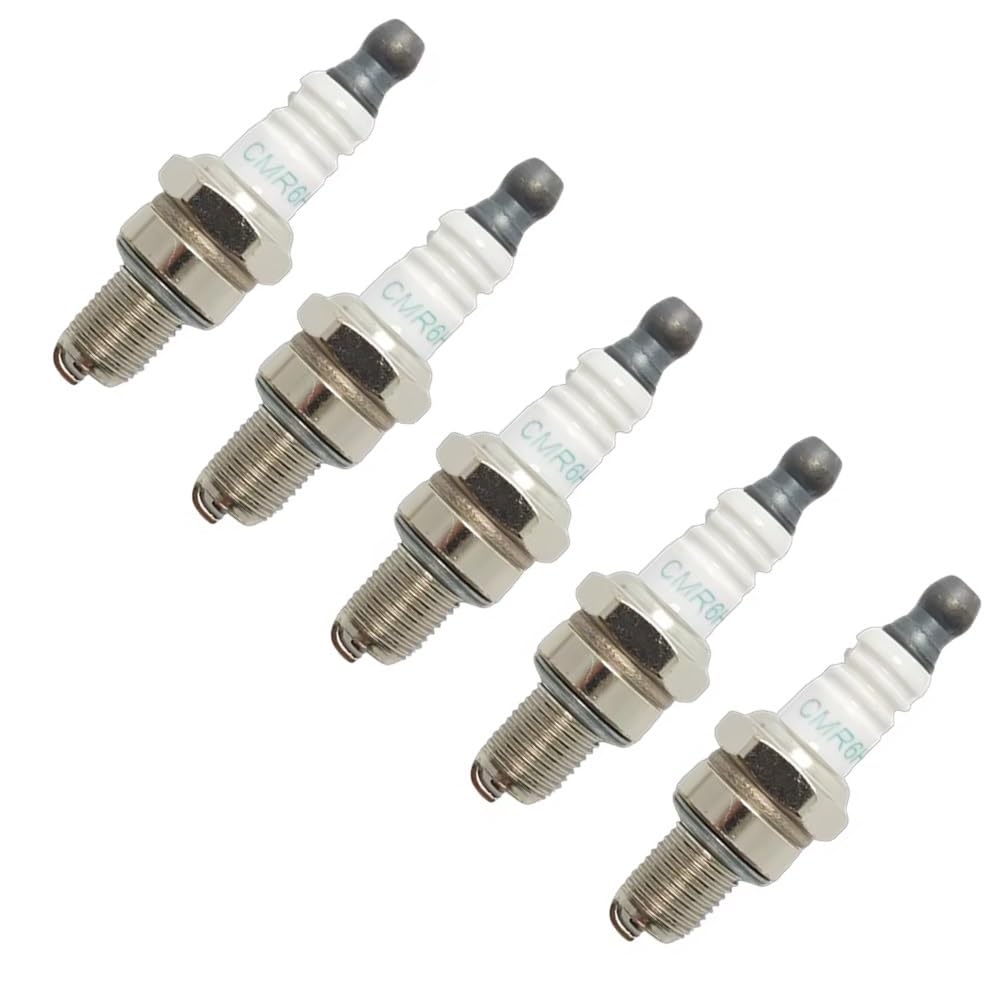 Bougie CMR6H résout ratés d'allumage tondeuse thermique FS90R FS100R FS110R - Lot de 5