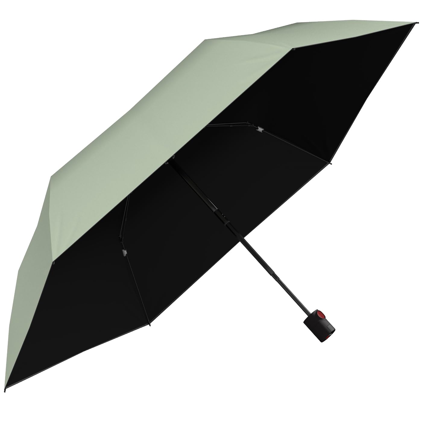 Knirps Ombrello tascabile Ultra U.200 Medium Duomatic – On To Automatico – Antitempesta – Antivento, Wasabi With Black Coating - Protezione dai raggi UV e dal calore, 95 cm