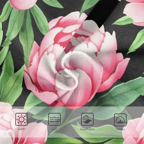 Designer Toddler Underwear Floral 2t Cotton Panties for Girl Pink Peony Floral Rose Green Leaves Kids Undies Briefs3