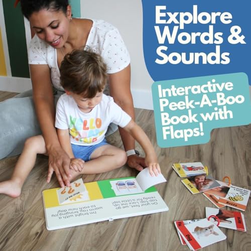 Learning Toys for 1-2 Year Old, Montessori Toys & Preschool Learning Activities with Speech Therapy Materials & Phonic Baby Flash Cards for 12 to 18 Months, First Words and Board Books by Pidoko Kids