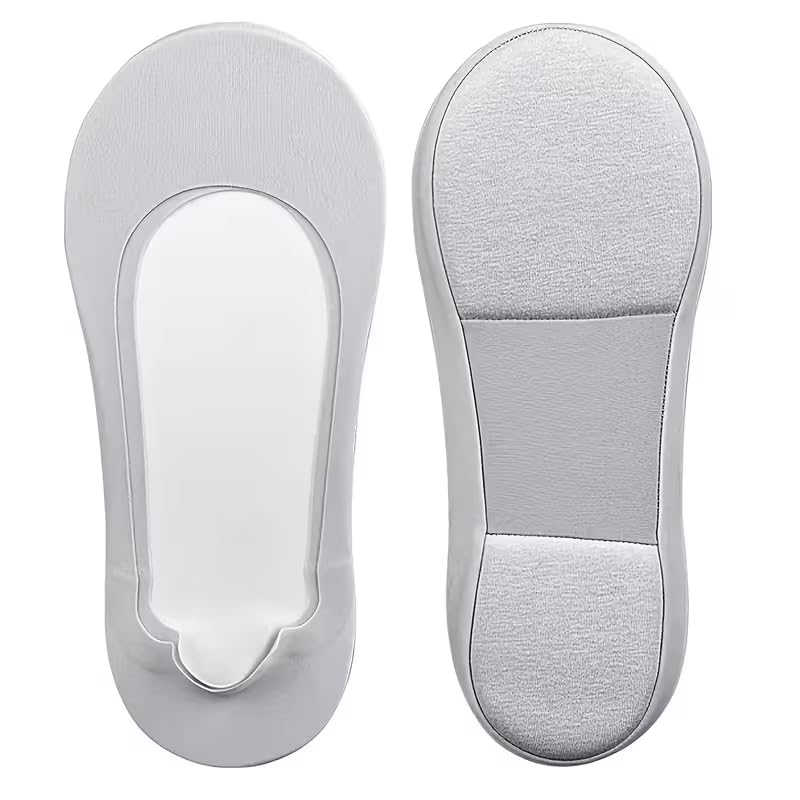 Foam No Show Socks for Men and Women, Anti-Slip Silicone Heel Grip, Invisible Loafer Liner, Ultra-Thin Breathable Cushioned Footliner, Free Size-image-1