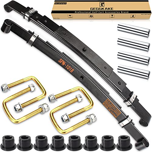 Geggkake Heavy Duty EZGO TXT Rear Leaf Spring Bushings & Sleeves Kit, Fits 1994-Up Golf Cart - 4 Leaf
