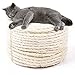 JSPYFITS Corde Sisal, Naturel Blanc 7mm 50M Remplacement Cordage Ancien, Idéal pour remplacer Poteaux de Arbre A Chat de Remplacement, Ficelle pour Griffoir Chats, Pot de Fleurs, Table de Jardin