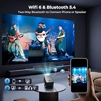 [2000 ANSI Daylight Visible] Native 1080P Smart Video Projector 4K 8K Input, Android 14 Projecteur Portatif with HiFi Sound, Auto Focus & Keystone, WiFi Bluetooth Home Theater for iPhone/Netflix X7 — image 7