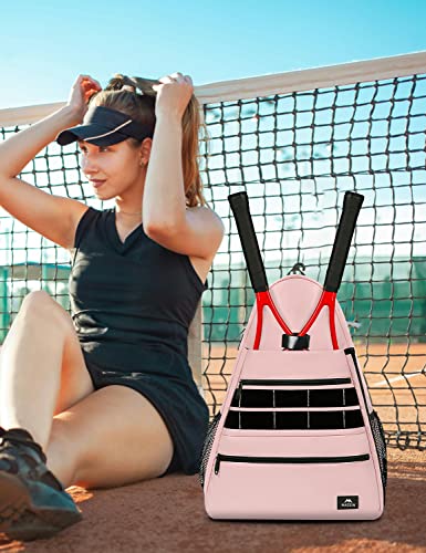 Tennis Bags For Men & Women, Large Waterproof Durable Tennis Backpack With Ventilated Shoe Compartment Hold Tennis Racket, Pickleball Paddles, Badminton Rackets And Balls Accessories, Tennis Gift Bags #TOP6