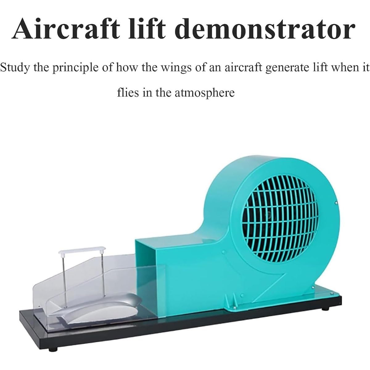 Flugzeug-Auftriebsdemonstrator, Desktop-Windkanal-Physik-Experimentmodell, abnehmbares Tragflügelmuster für den naturwissenschaftlichen Unterricht im Klassenzimmer