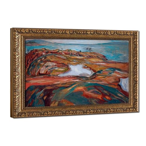 Impression sur toile paysage côtier Edvard Munch déco salon