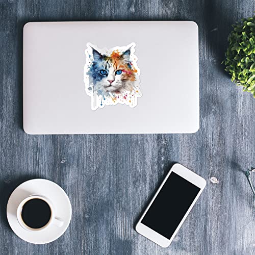 Colorful Ragdoll Cat Sticker, Car Bumper, Laptop, Water Bottle, Wall, Window Waterproof Vinyl Decal, Size - 5'' Longer Side #TOP2