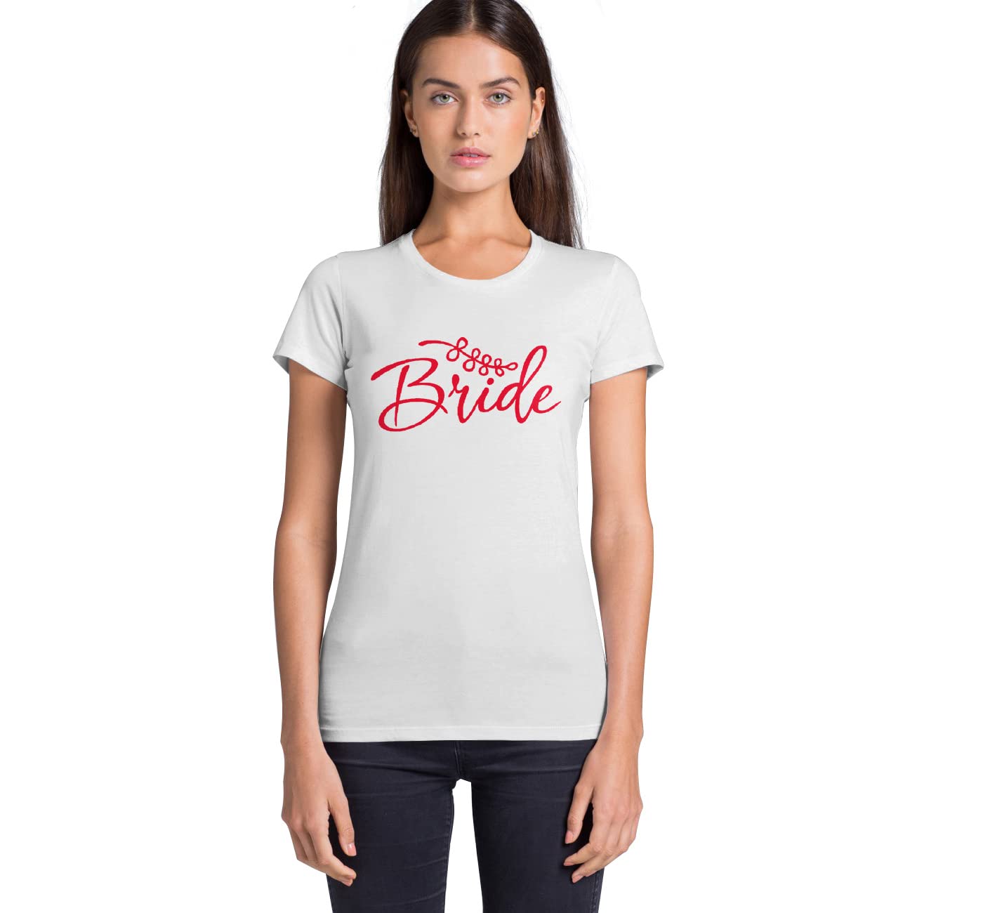 VoiletRWomen's Bachelorette Party Bride and Bride Squad Theme Relax-Fit 100% Cotton Tshirts | Bachelorette Party Tshirts for Women