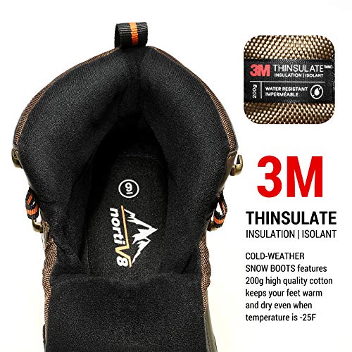 NORTIV 8 Men's Insulated Waterproof Construction Hiking Winter Snow Boots2