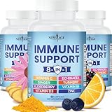Picture of NEW AGE 8 in 1 Immune Support Booster Supplement with Echinacea, Vitamin C and Zinc 50mg, Vitamin D 5000 IU, Turmeric Curcumin & Ginger, B6, Elderberry (8 in 1 Capsules (Pack of 3))
