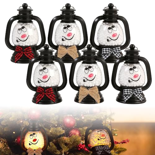 KQWVZ 6 Stück LED Laterne Weihnachten, Mini Weihnachtsdeko Laterne...