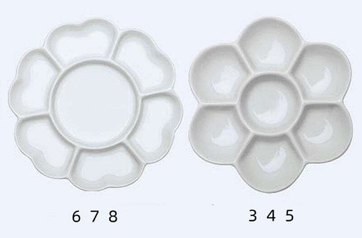 Amazon.co.jp: 水彩パレット 塗装パレット 陶器 塗料皿 絵皿 マルチ 