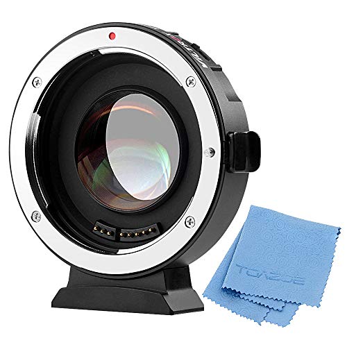 VILTROX EF-M2 Focal Reducer Booster Adapter Auto-Focus 0.71x for Canon EOS EF Lens to Micro Four Thirds (MTF, M4/3) Camera GH4 GH5 GF6 GF1 GX1 GX7 E-M5 E-M10 E-PL5,with USB Update Port