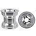 Aluminum Alloy Go Kart Wheel Rim, 5 Inch, for ATV Go-Kart Scooter Drift Car, Silver (Front hub 2pcs)