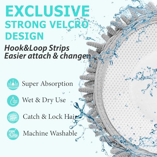 Frescares S7001 Upgraded Steam&Scrub Mop Pads Kit for Shrak,S8201 S8001 S7000 S7201 S7000AMZ S7005 S7020 S7001C All-in-One Hard Floor Steam Mop (2Green2White2Grey) by Frescares - Image 2