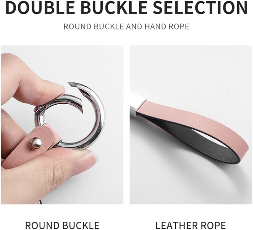 C E S G M CLS CLK G R Class Sprinter 300 Series Leather Key Fob Cover Case Protector Keyless Entry Sleeve Accessory, Leather w/Key Chain Black Compatible with Mercedes Benz - Image 5