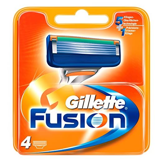 Gillette Fusion Recambio de Maquinilla de Afeitar para Hombre - 4 unidades