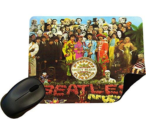 Eclipse Gift Ideas Tapis de souris avec couverture d’album des Beatles Sgt Peppers - Les Beatles, Paul McCartney, John Lennon, RIngo Starr, George Harrison Eclipse Gift Ideas Tapis de souris avec couverture d'album des Beatles Sgt Peppers