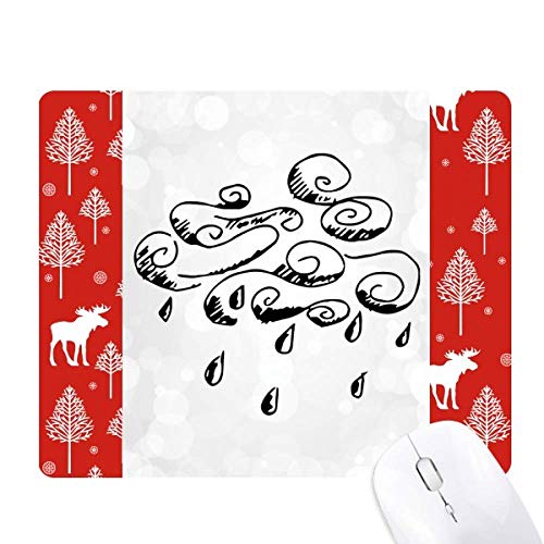 Souris de Noël peinte à la main illustration forêt des pluies
