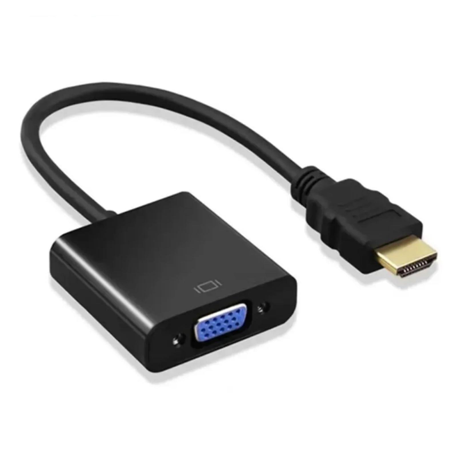 Adapter HDMI na VGA 1080P pozłacany do laptopa PC monitora telewizora (biały)