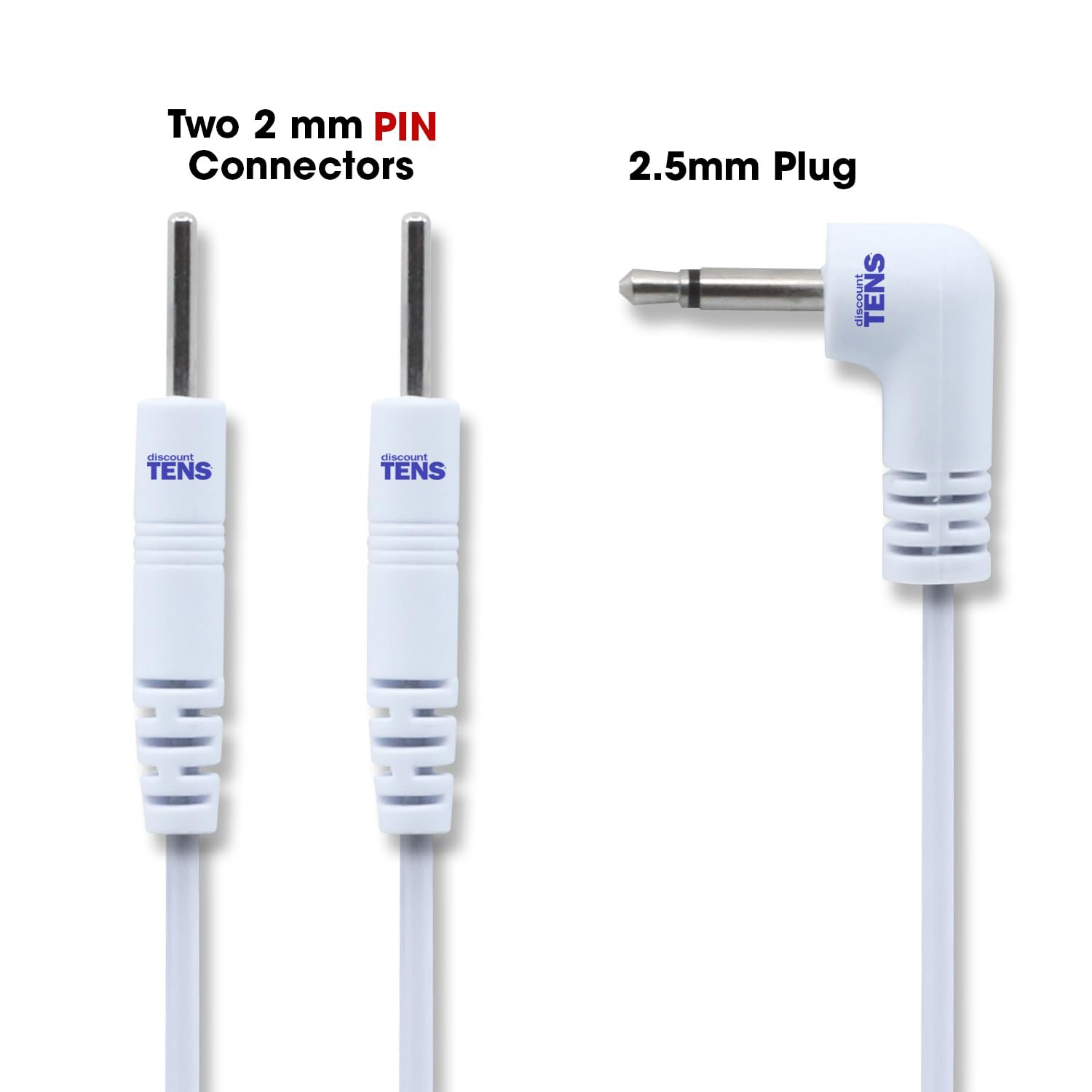 Discount TENS Brand - Lead Wires 2.5mm Plug to Two 2mm Pins, 2 Pack — Amazon image 5