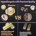 2-Pairs 14K Gold Locking Earring-Back Replacements for Studs, Hypoallergenic 925 Silver Secure Backings (No Fading, Comfort)