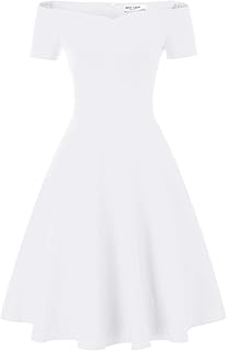 white knee length dress