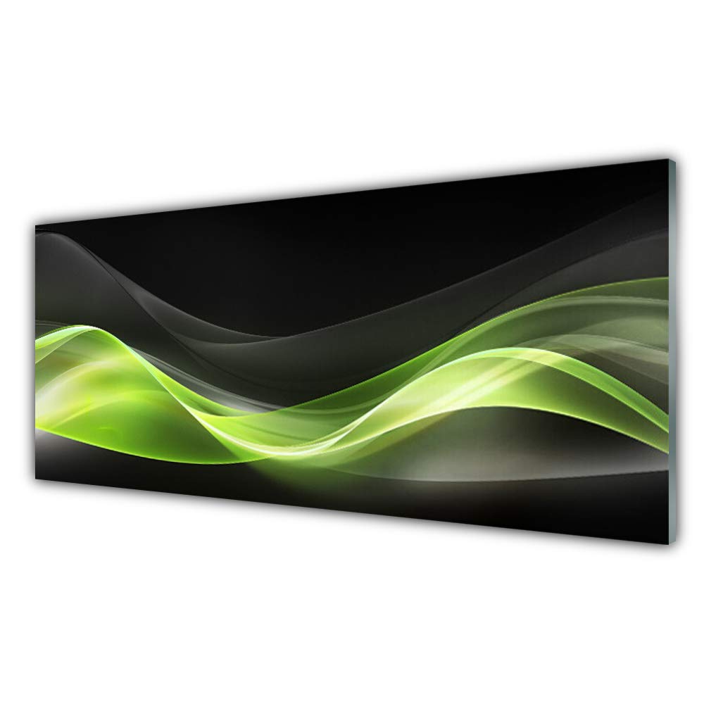 Tableau mural moderne Tulup en verre trempé avec design abstrait